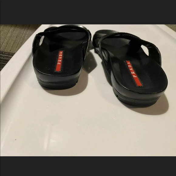 Prada men’s NWOT, leather & Nylon mens us size 6 - Picture 4 of 5